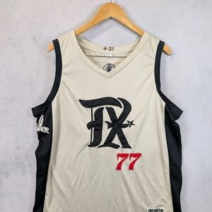 4•21 Cream & Black Sleeveless Jersey with FX Logo and Red 77
